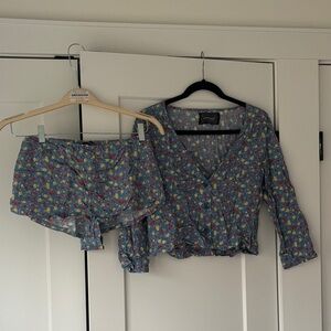 Floral Two-Piece Pajama Set